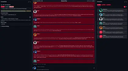 Serene Pub in the Crimson theme